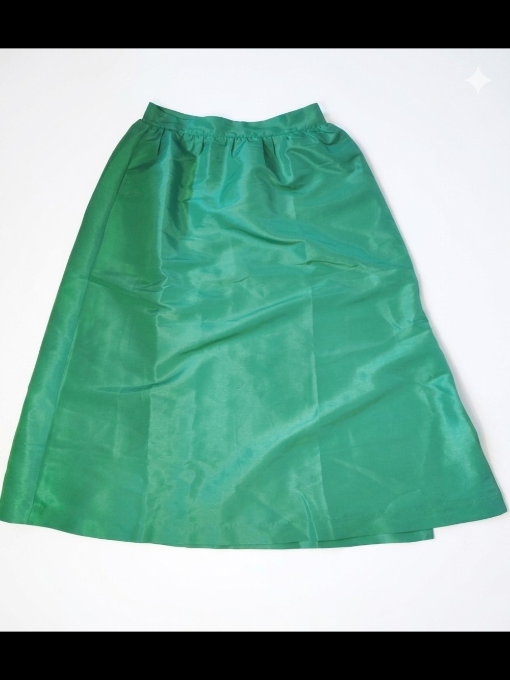 Sugarlips Green A-Line Women's Skirt Large Nwt Satin Gemstone Partywear